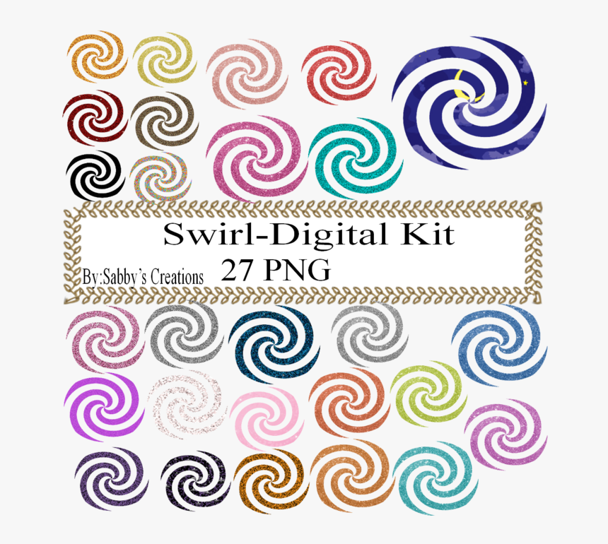 Swirl Digital Kit Digital Paper Digital Clipart Art - Circle, HD Png Download, Free Download