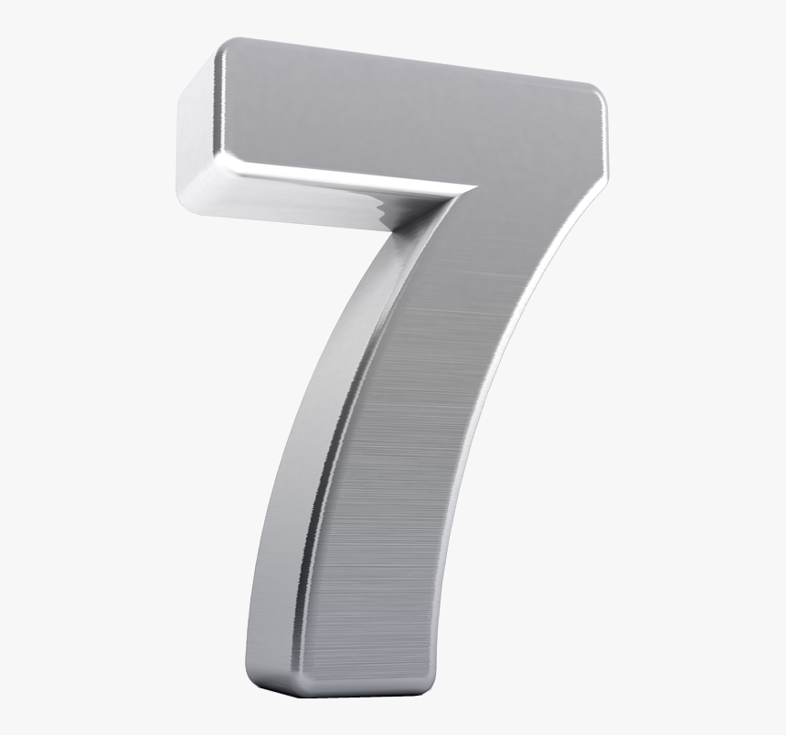 7 Number Transparent - Silver Number 7 Png, Png Download, Free Download