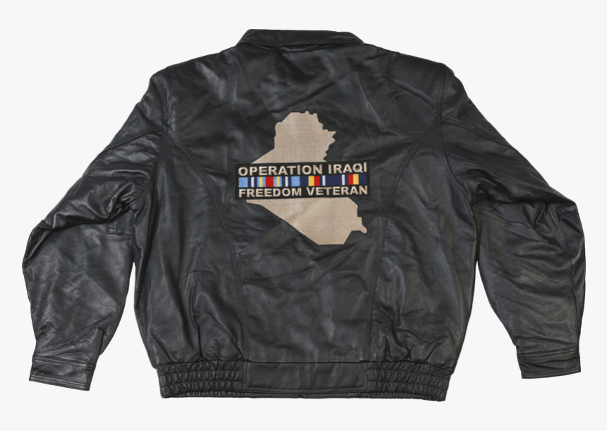 Operation Iraqi Freedom Veteran Leather Bomber Jacket - Leather Jacket, HD Png Download, Free Download