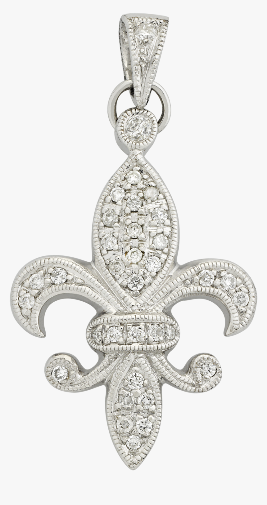 Fleur De Lis Diamond Pendant - Locket, HD Png Download, Free Download