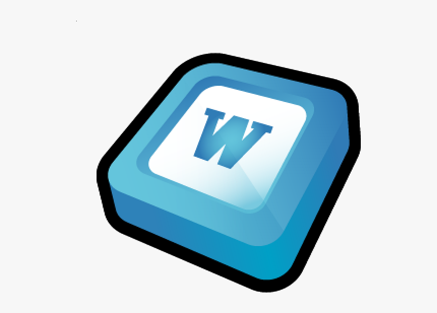 Microsoft 3d Word Icon, HD Png Download, Free Download