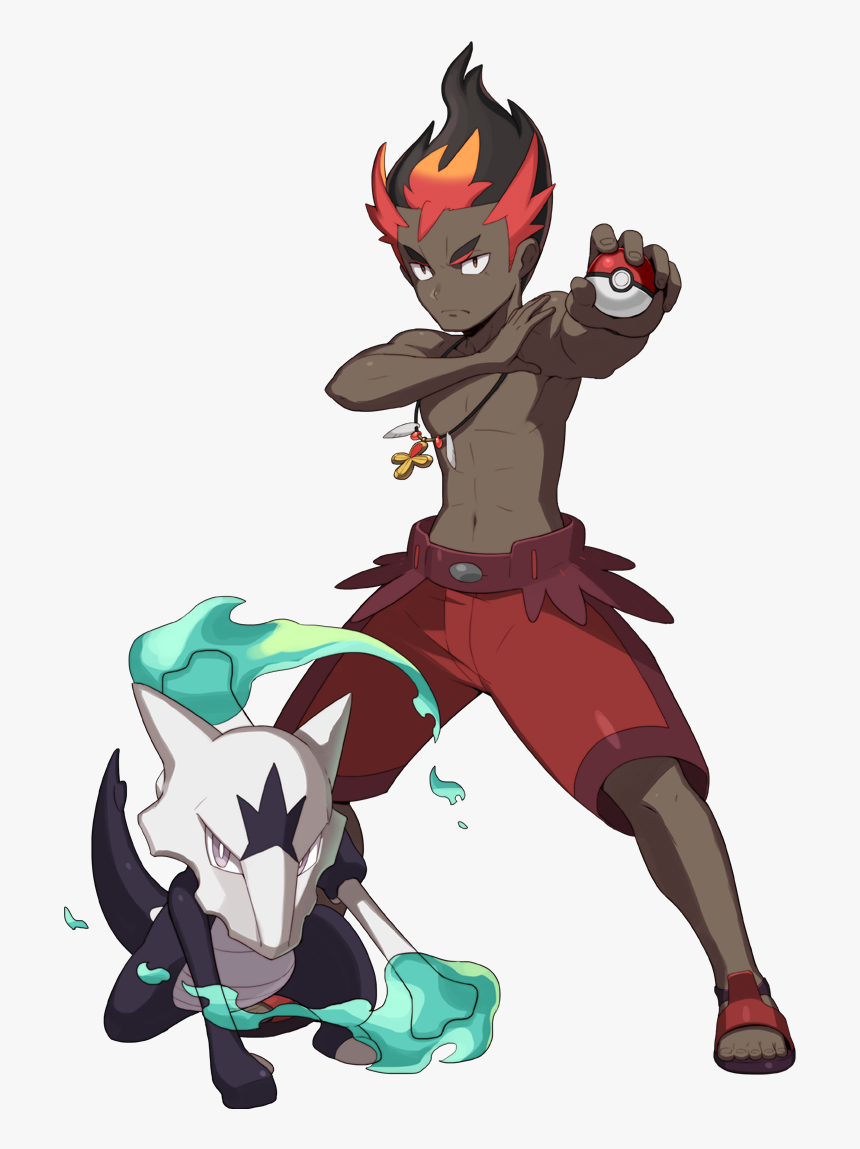 Kaki, Marowak, And Alolan Marowak Drawn By Tonami Kanji - Nessa And Marlon Pokemon, HD Png Download, Free Download