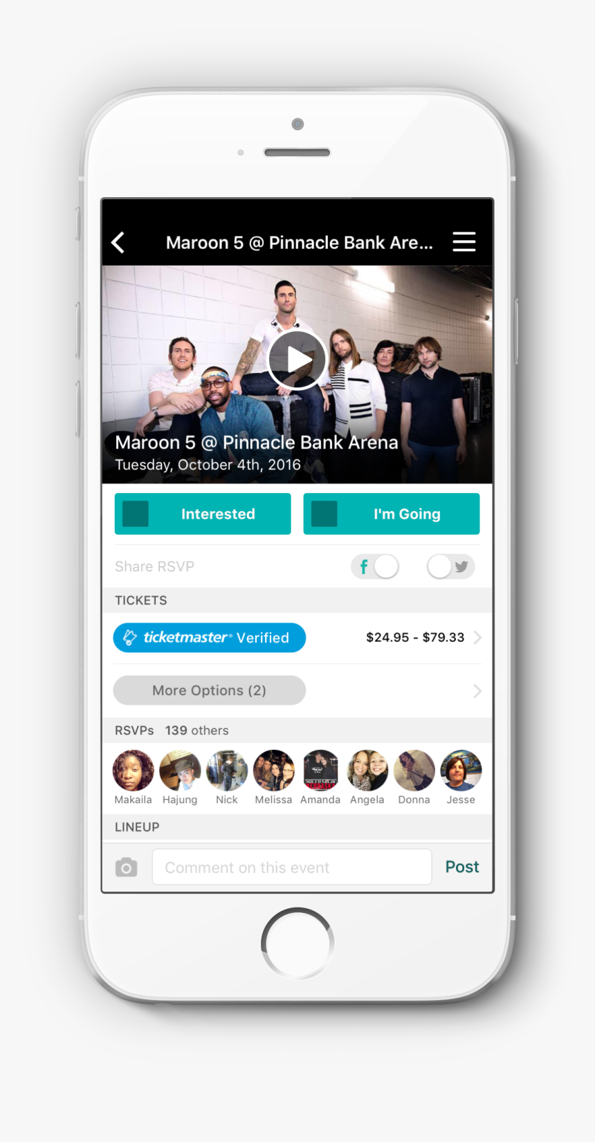 Bandsintown App, HD Png Download, Free Download