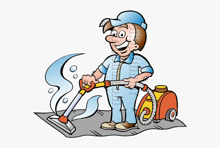 Carpet Cleaner Handyman With Carpet Cleaner - Vacuum The Carpet Clipart, HD Png Download, Free Download