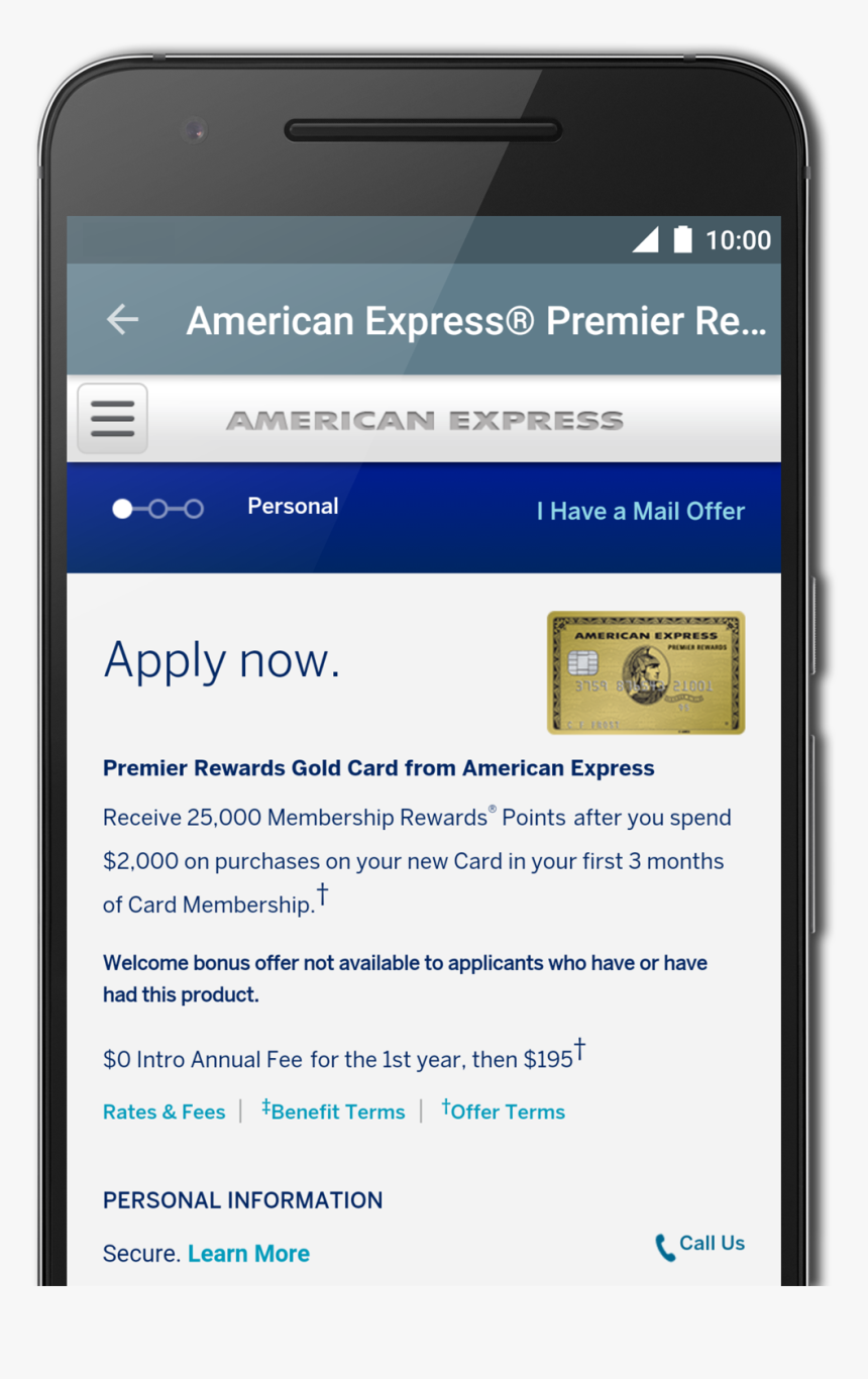 Apply For Credit Card On Mobile, HD Png Download, Free Download