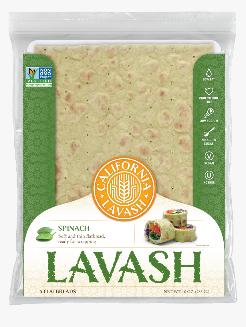 California Lavash Spinach Wrap, HD Png Download, Free Download