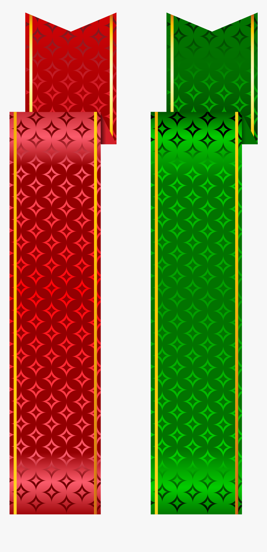 Vector Clipart, Christmas Clipart, Background Images, - Banner Green Ribbons Png, Transparent Png, Free Download