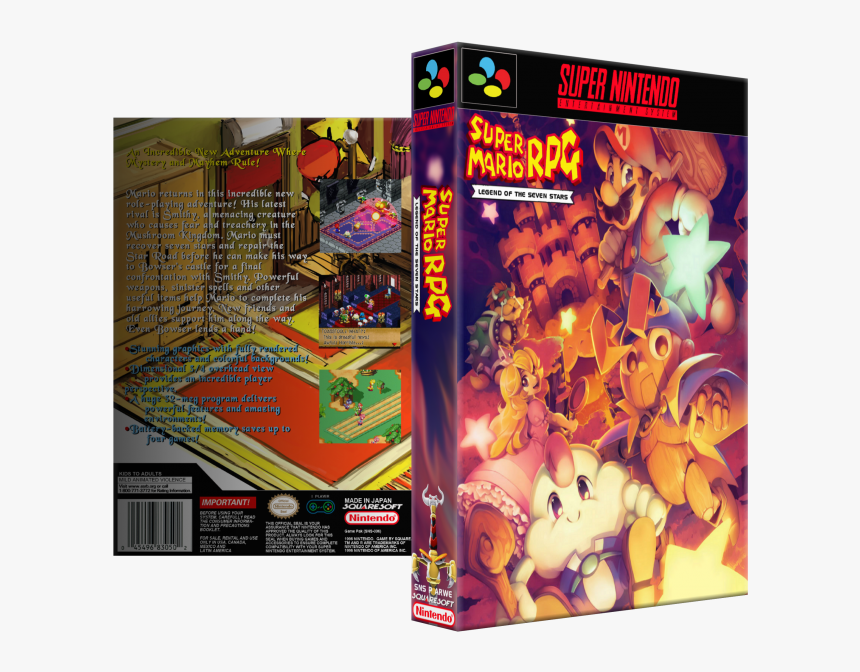 Super Mario Rpg - Super Mario Rpg Cover, HD Png Download - kindpng