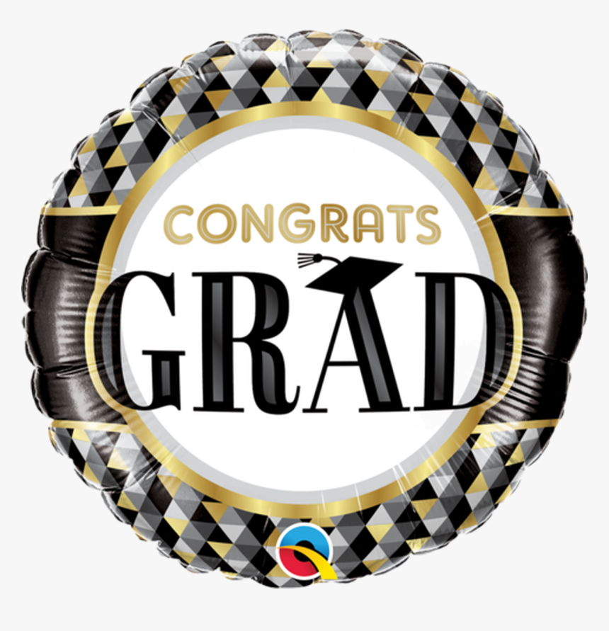 Foil Round Congrats Grad Balloon - Logo Graduacion Dorado Negro, HD Png Download, Free Download