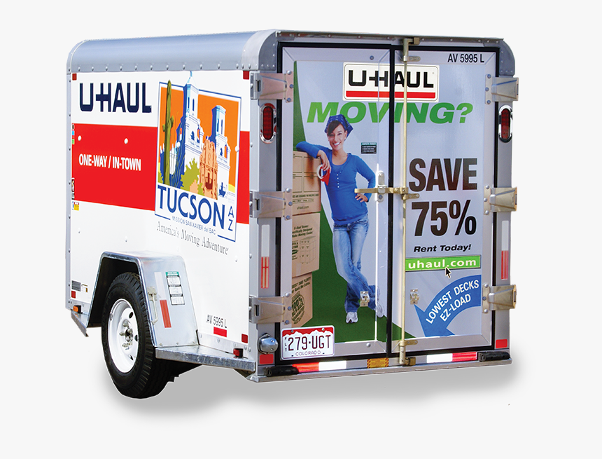 Av Rear Doors Closed - U Haul Trailer Art, HD Png Download, Free Download