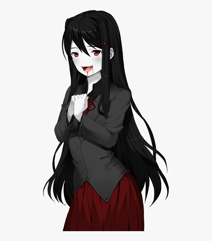 Transparent Vampire Girl Png - Doki Doki Literature Club Yuri Suicide 