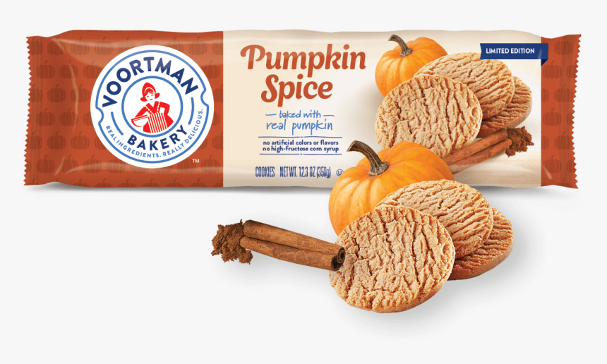 Pumpkin Spice Cookie Limited Edition - Voortman Pumpkin Spice Wafers, HD Png Download, Free Download