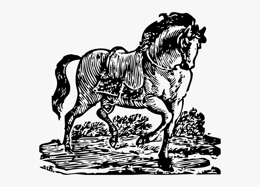 Woodcut Horse Png Clip Arts - Horse Wood Cut, Transparent Png, Free Download