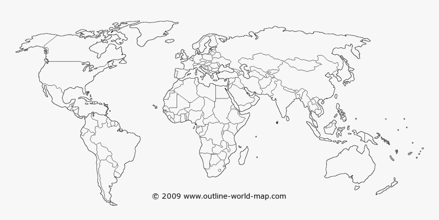 World Physical Map Blank Pdf World Map Blank Printable Pdf, Hd Png Download - Kindpng