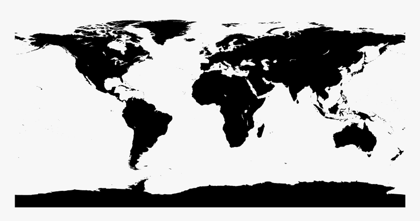 Globe Map Black White, HD Png Download, Free Download