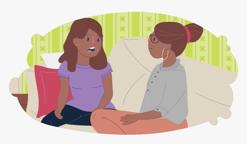 Teen Girl Talking To Parent On Couch Talking To Parents Png Transparent Png Kindpng