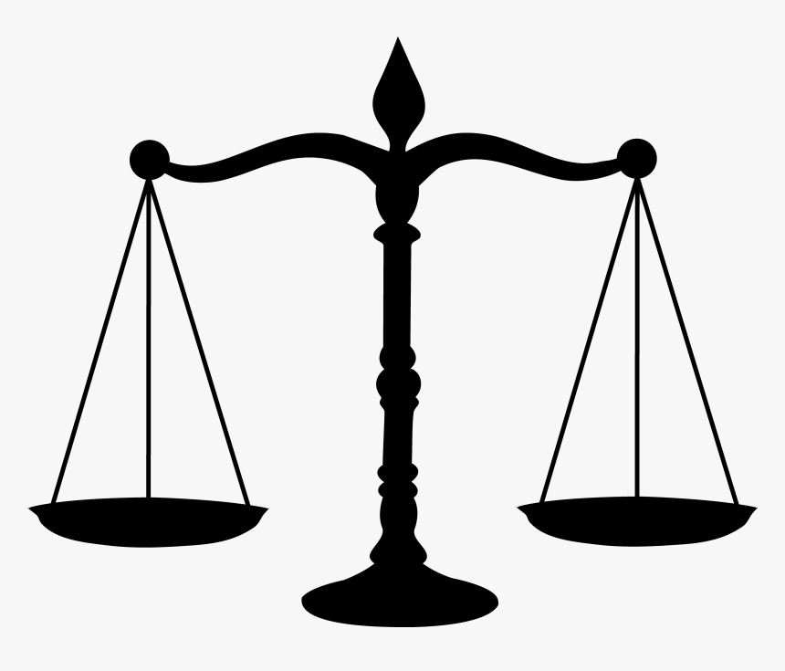 Legal Scales Black Silhouette - Mock Trial, HD Png Download, Free Download