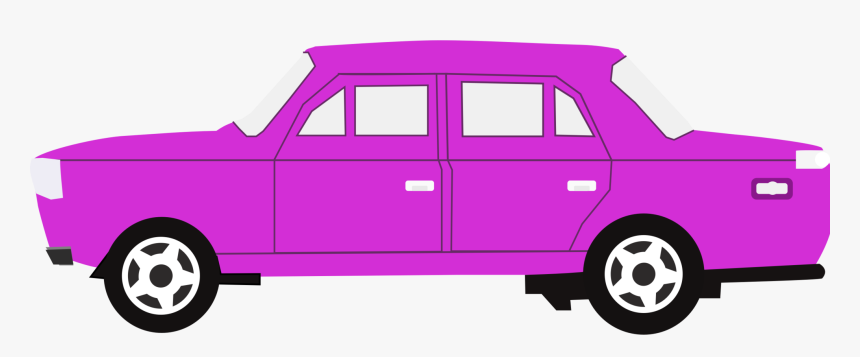 Pink,van,compact Car - Big Car Clipart, HD Png Download, Free Download