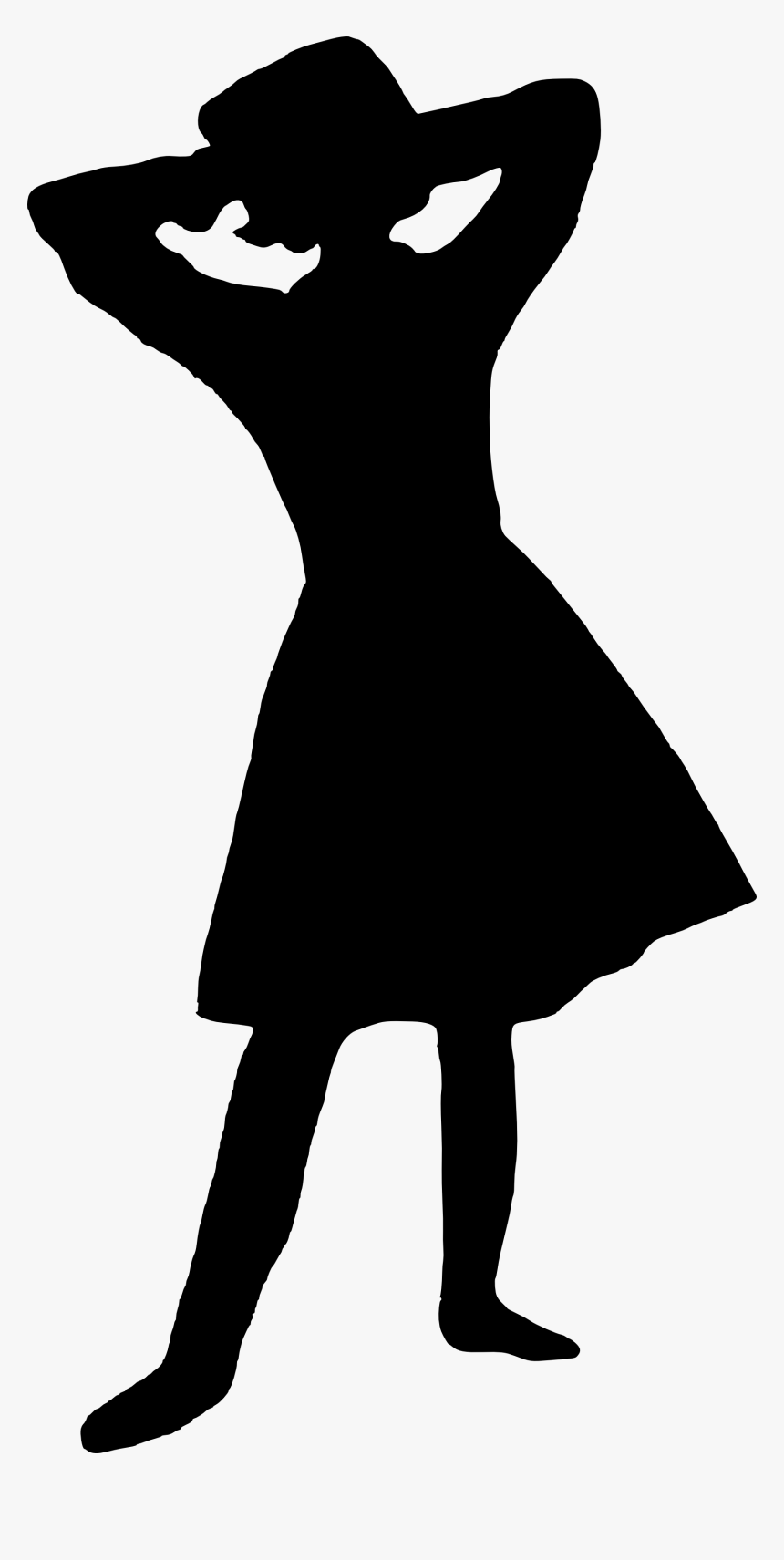 Girl Silhouette No Background, HD Png Download - kindpng