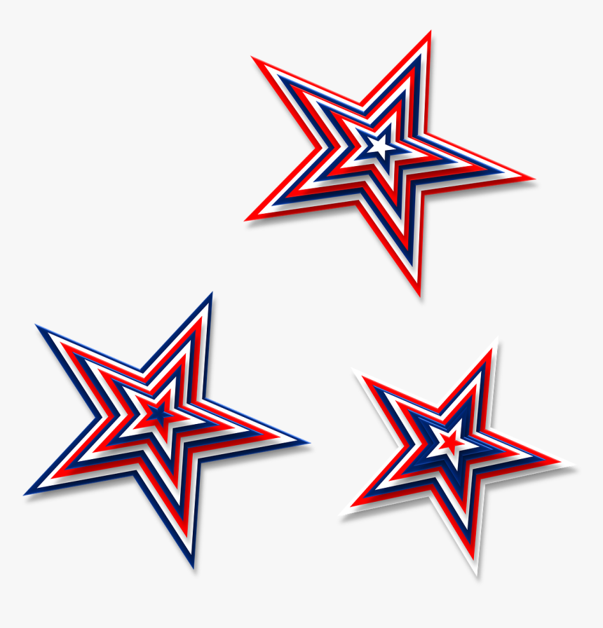 Red White & Blue Stars, HD Png Download, Free Download