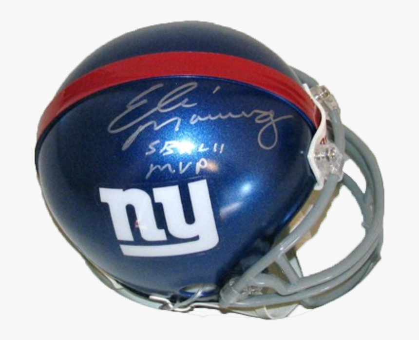 Autographed Mini Helmet By Eli Manning - Football Equipment, HD Png Download, Free Download