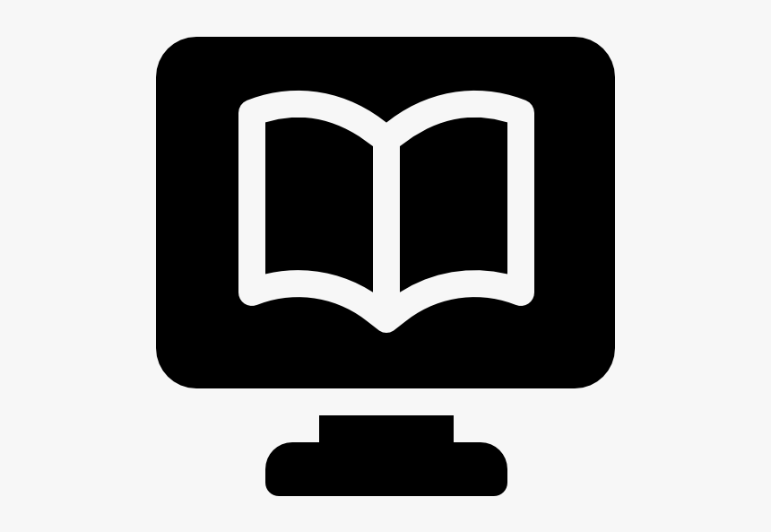 Graphic Of A Computer With An Open Book On The Screen - Youth Center Icon Png, Transparent Png, Free Download