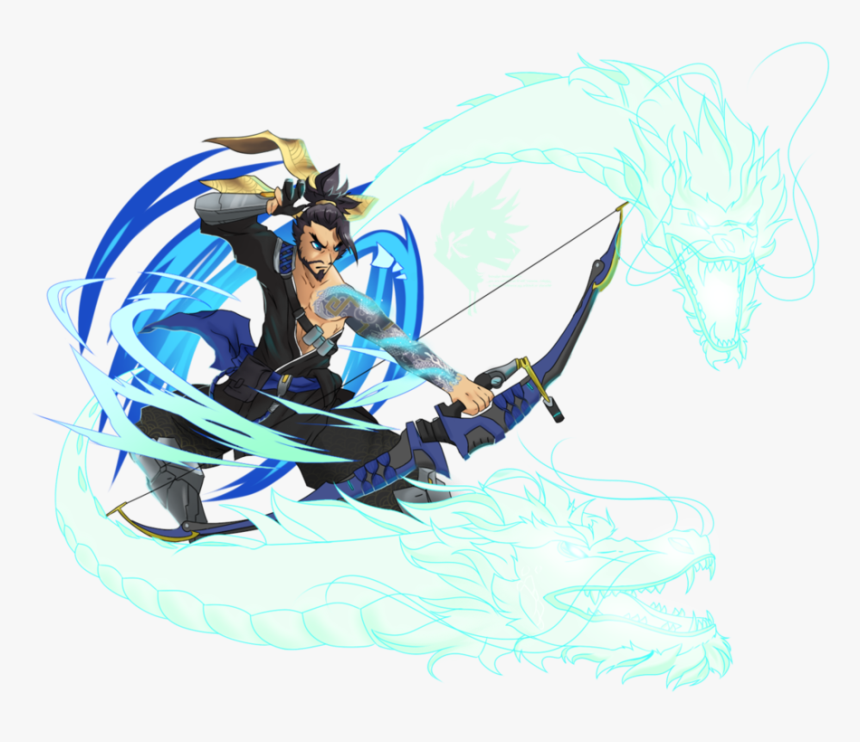 Cartoon,fictional Figure - Overwatch Hanzo Dragon Png, Transparent Png, Free Download