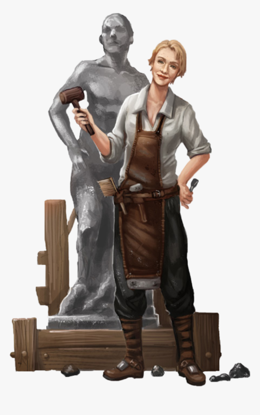 Clip Art Female Blacksmith - Statue, HD Png Download, Free Download