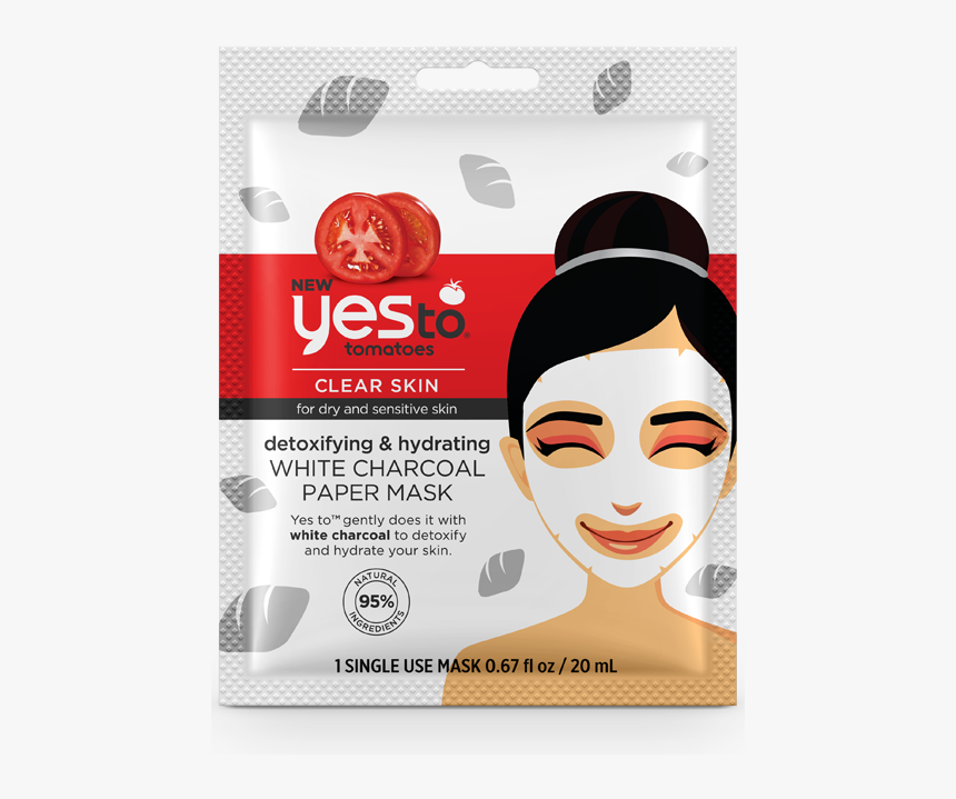 Product Photo - Yes To Tomatoes White Charcoal Mask, HD Png Download, Free Download