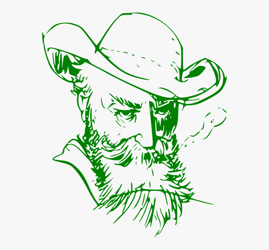 Man With Beard And Hat Png - Rip Van Winkle Sketch, Transparent Png, Free Download