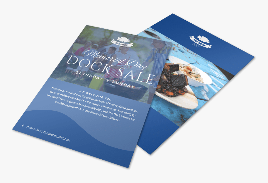 Memorial Day Dock Flyer Template Preview - Flyer, HD Png Download, Free Download