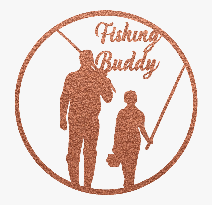 Fishing Buddies Metal Wall Sign - Silhouette, HD Png Download, Free Download