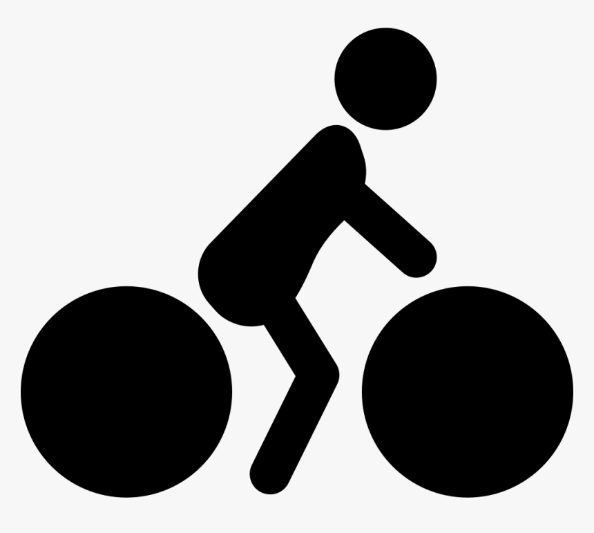 Person Riding On A Bicycle Side View Silhouette - Bowling Side View Silhouette, HD Png Download, Free Download