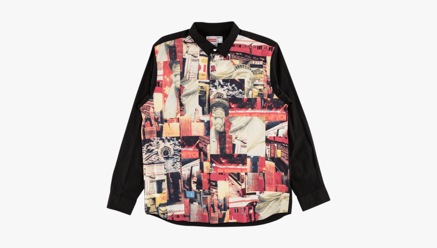 Supreme Cdg Graphic Button Up Shirt "fw - Pattern, HD Png Download, Free Download