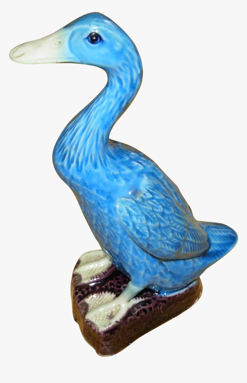 Vintage Chinese Porcelain Duck Figurine - American Black Duck, HD Png Download, Free Download