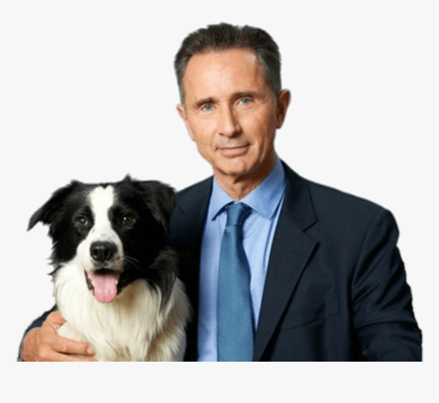 Thierry Lhermitte With Dog - Thierry Lhermitte, HD Png Download, Free Download