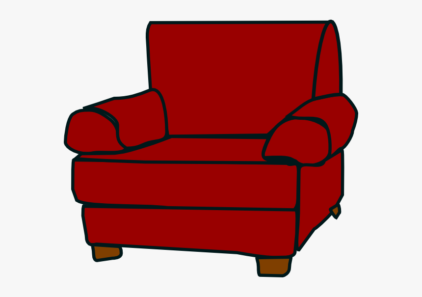 Crimson Red Armchair Clip - Armchair Clipart Png, Transparent Png, Free Download