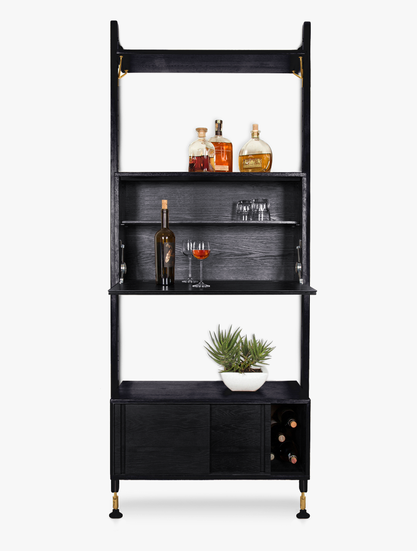 166 B Theo Wall Unit With Bar Counter V=1516683887 - Shelf, HD Png Download, Free Download