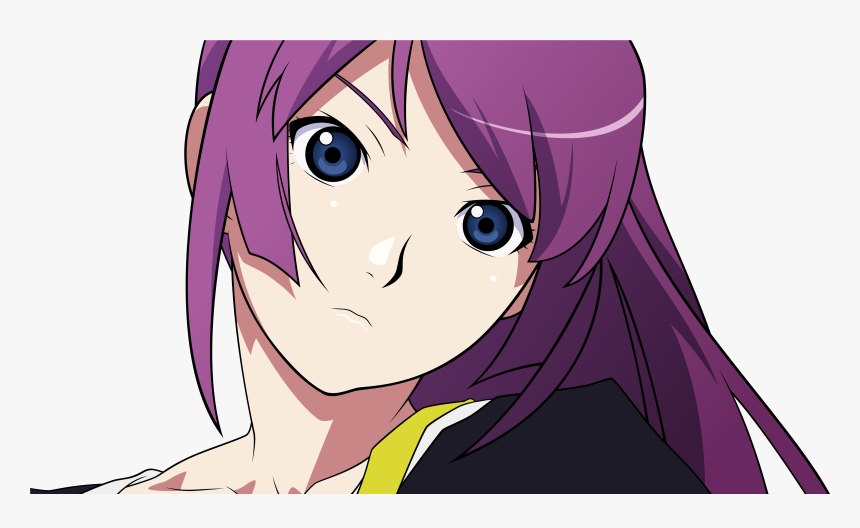 Transparent Hitagi Senjougahara Png - Monogatari Purple Hair Girl, Png Download, Free Download