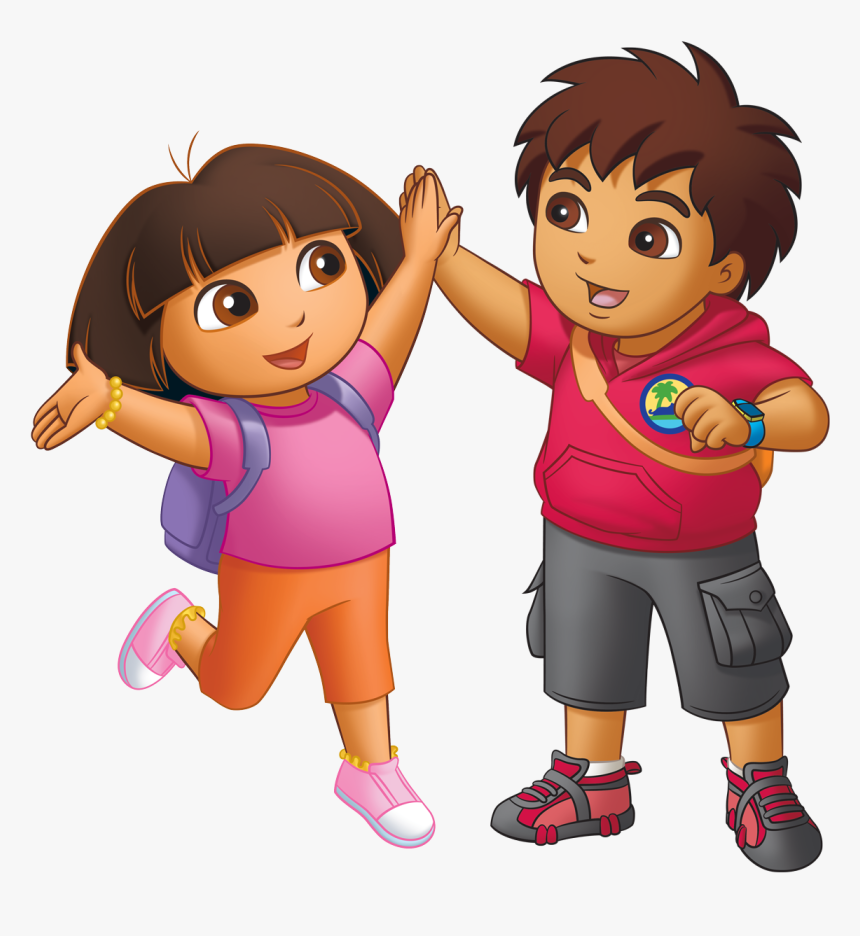 Dora Diego High-five - Dora And Diego Png, Transparent Png, Free Download