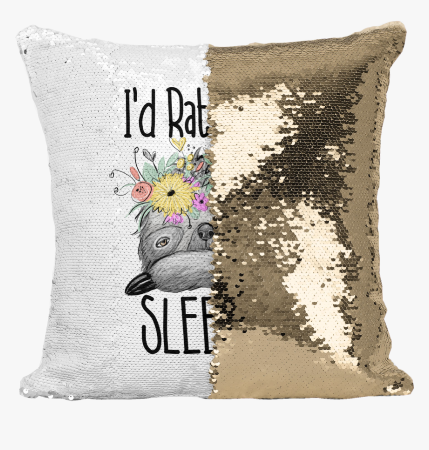 Cute Sloth Face Magic Sequin Cushion Cover - Sublimación Cojines Lentejuelas Dorado, HD Png Download, Free Download