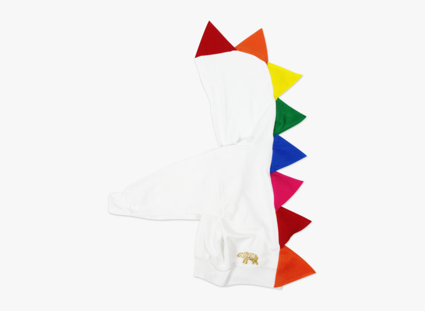 Rainbow Dinosaur Hoodie For Baby/toddler/kids - Origami, HD Png Download, Free Download