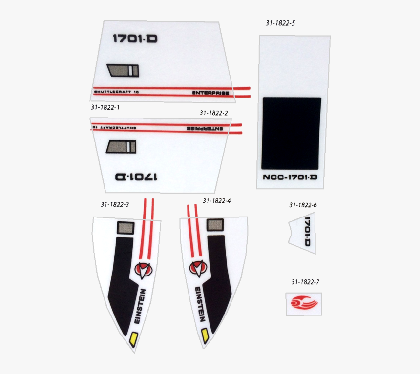 Star Trek Tng Ship Decal Set , Png Download - Starship Ncc 1701 E, Transparent Png, Free Download