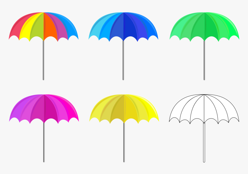 Colourful Clipart Umbrella, HD Png Download, Free Download