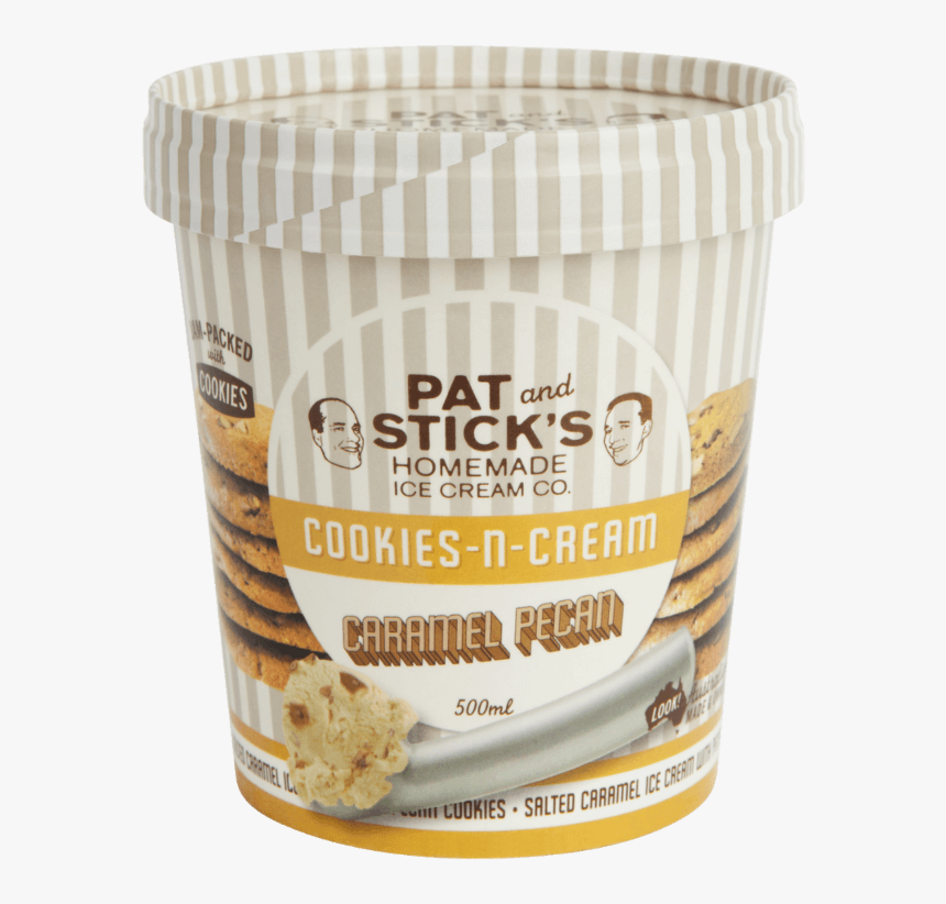 Cookies N Cream Caramel Pecan Ice Cream Tub - Chocolate Chip, HD Png Download, Free Download