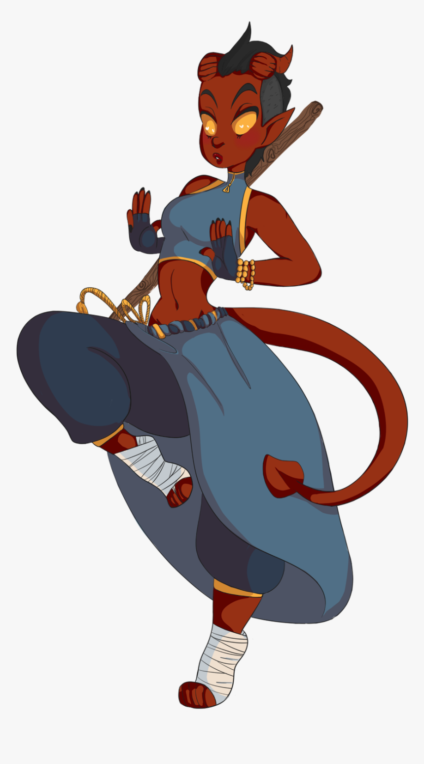 Monk Clipart Pleasant Person - Dungeons And Dragons Tiefling Monk, HD Png Download, Free Download