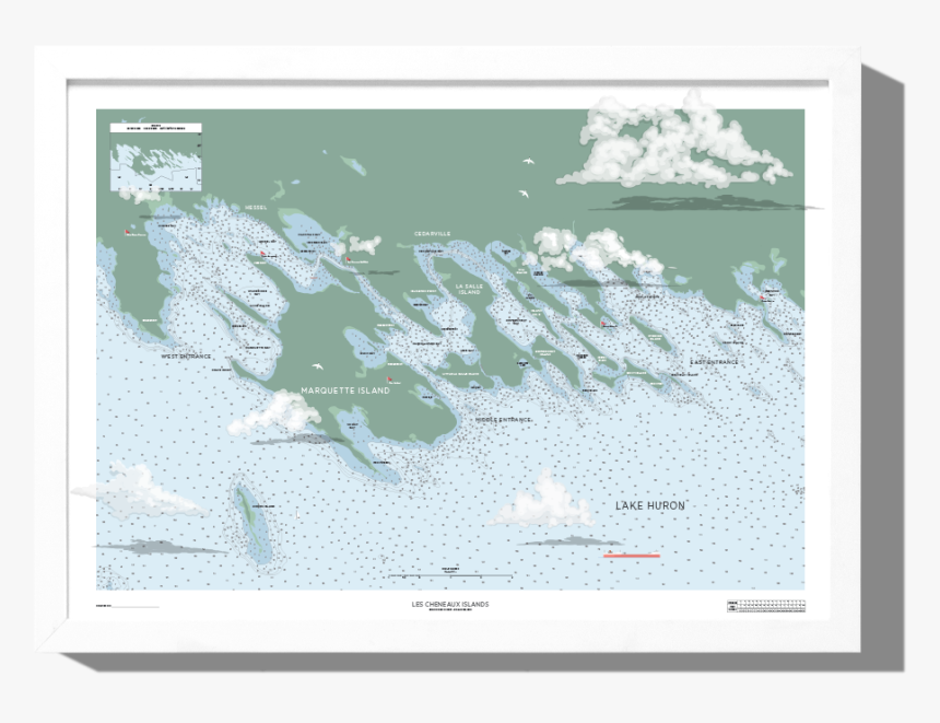 Rkr Les Cheneaux Nautical Map Boathouse Collection, HD Png Download, Free Download