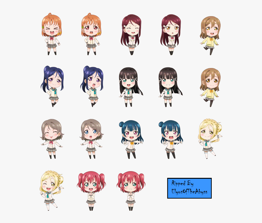 Love Live Sunshine Chibis , Png Download - Love Live Sif Chibi, Transparent Png, Free Download