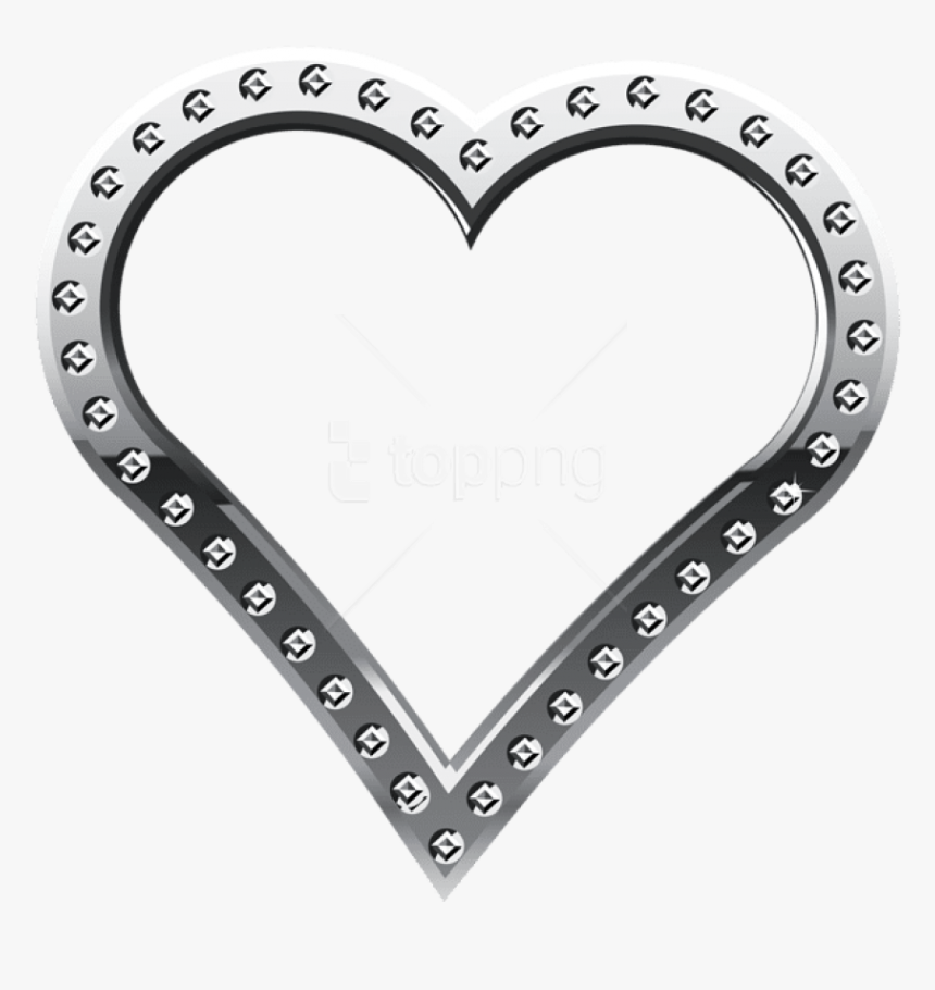 Free Png Download Heart Border Silver Clipart Png Photo - Heart Border Designs Transparent, Png Download, Free Download