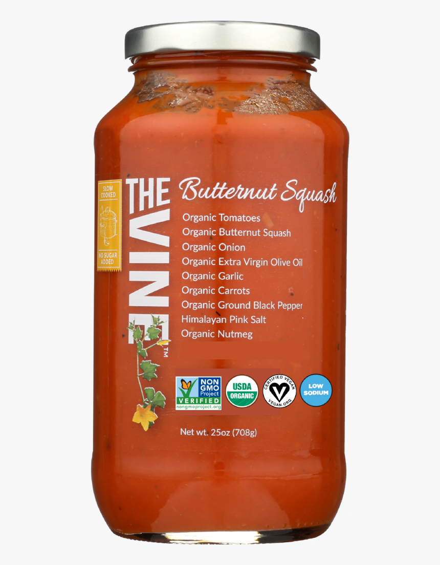 The Vine Butternut Squash Marinara 25oz - Vine Pasta Sauce, HD Png Download, Free Download